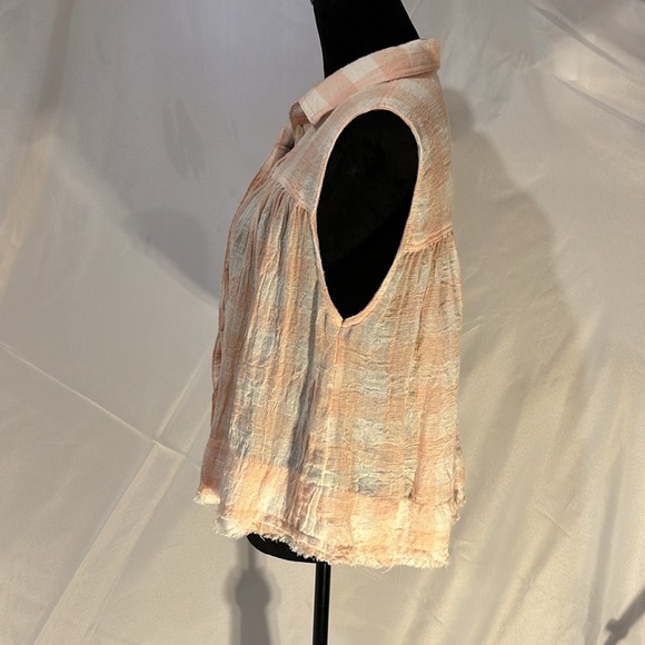 Free People Women's Hey There Sunrise Button Down Relaxed, Flowy, Hobo Size M - Picture 8 of 9